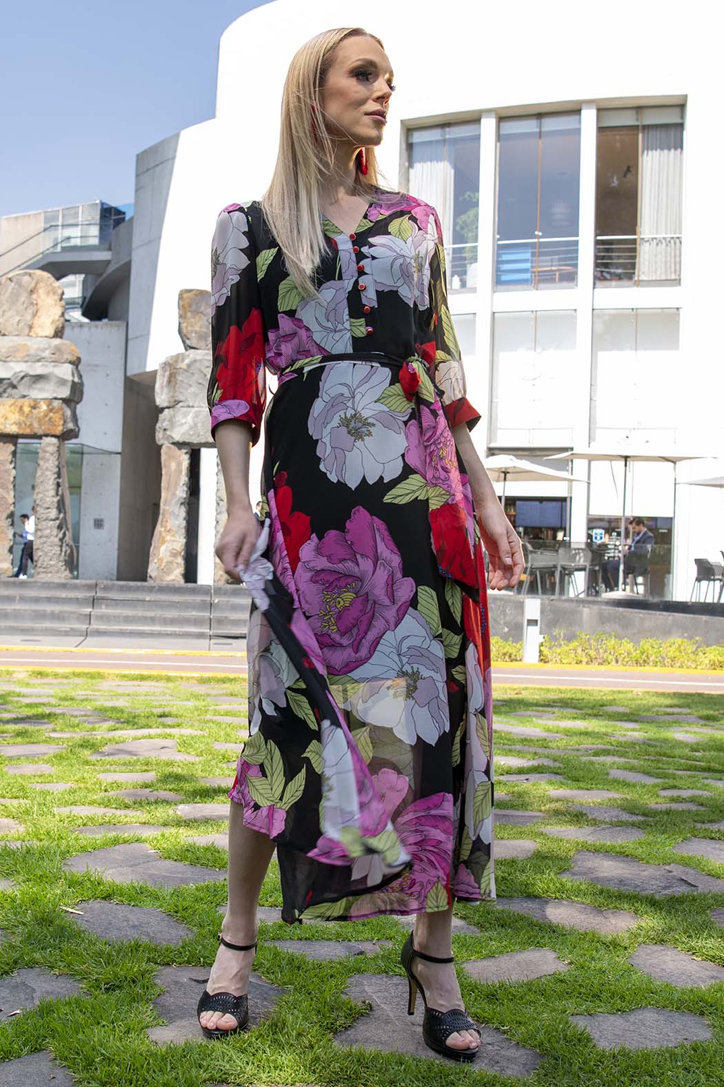 Vestido Con Estampado De Flores
