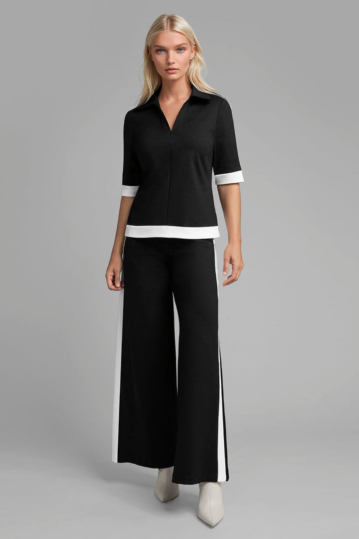 Conjunto De Pantalon Con Blusa Manga 3/4