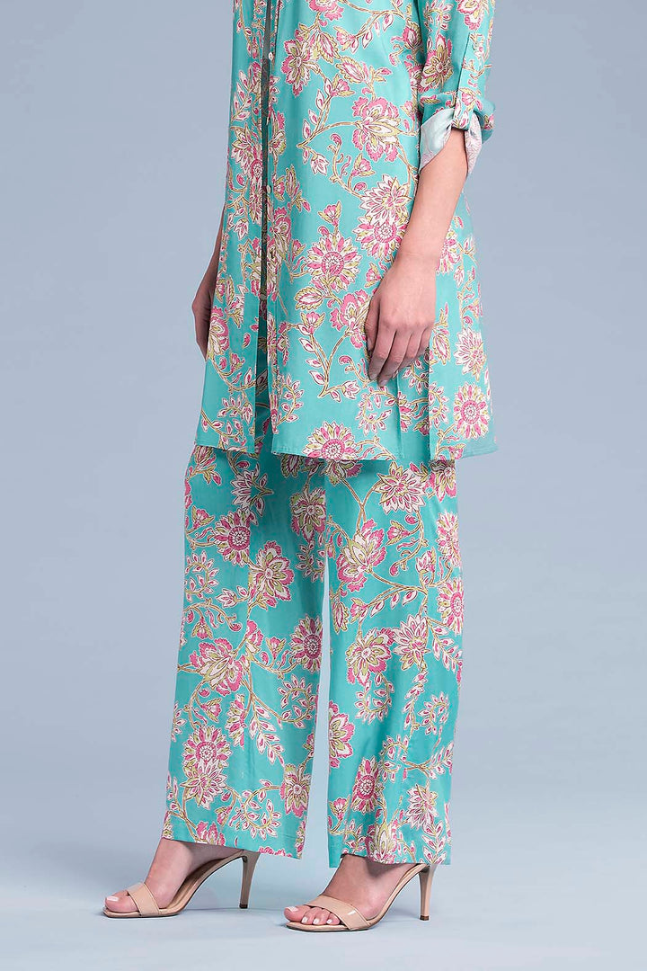 Pantalon Con Estampado De Flores
