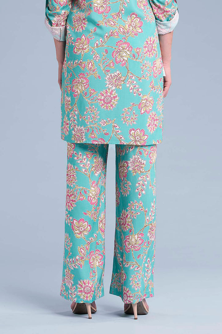 Pantalon Con Estampado De Flores