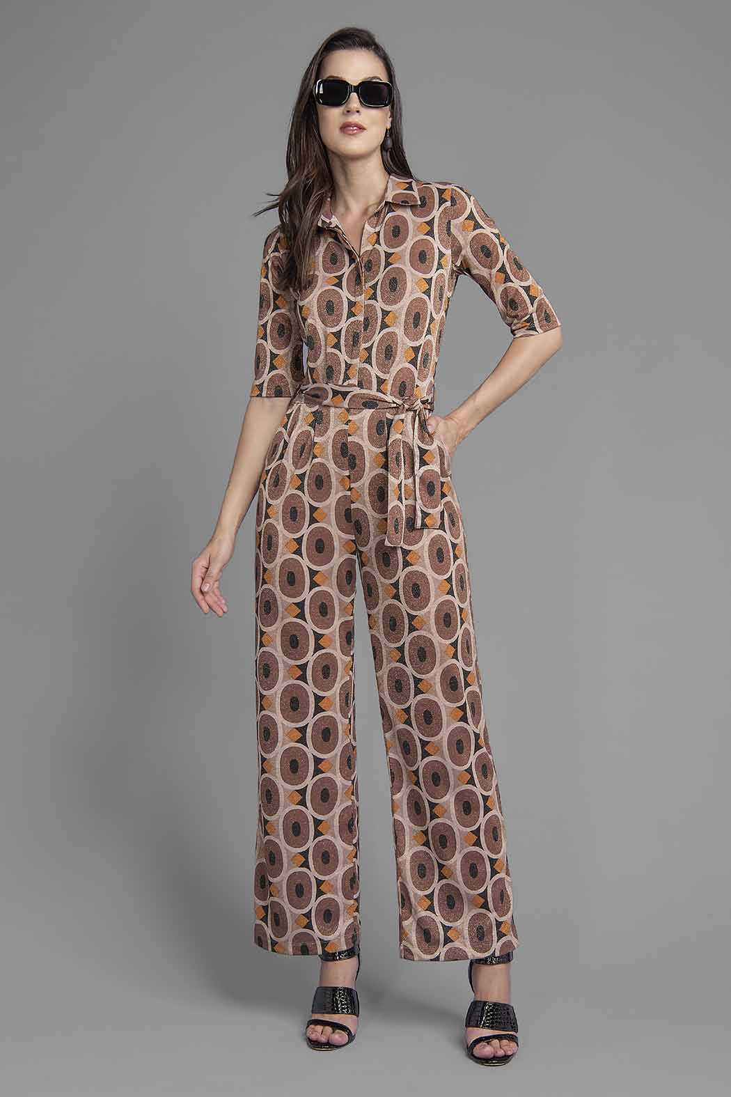 Jumpsuit Con Estampado De Bolas