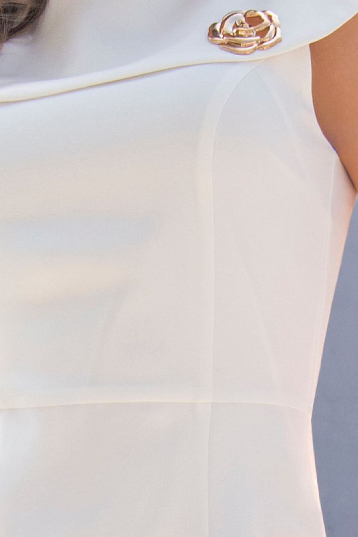 Vestido Liso De Hombro Caido