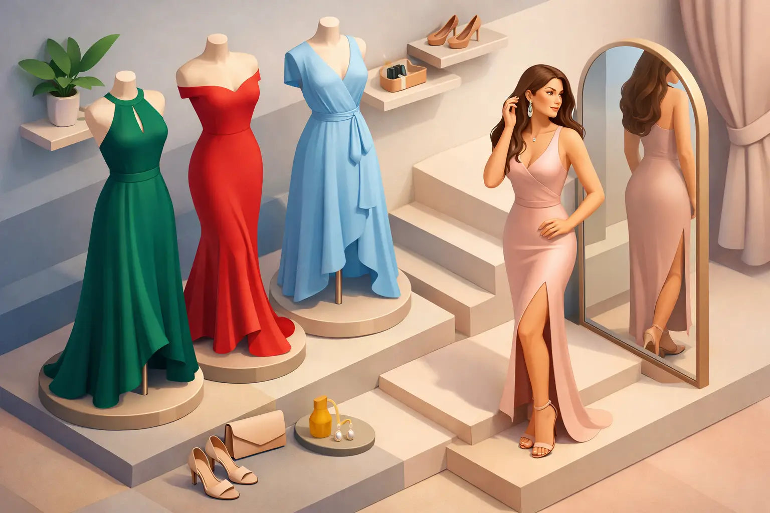 Vestidos largos para dama que sí favorecen