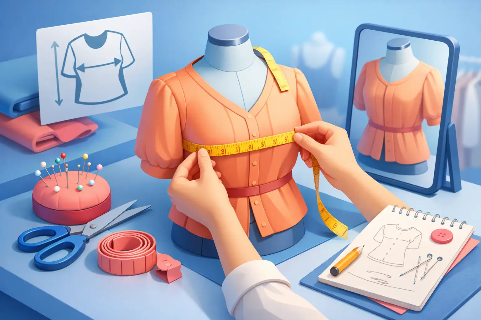 Cómo medir talla de blusa sin equivocarte
