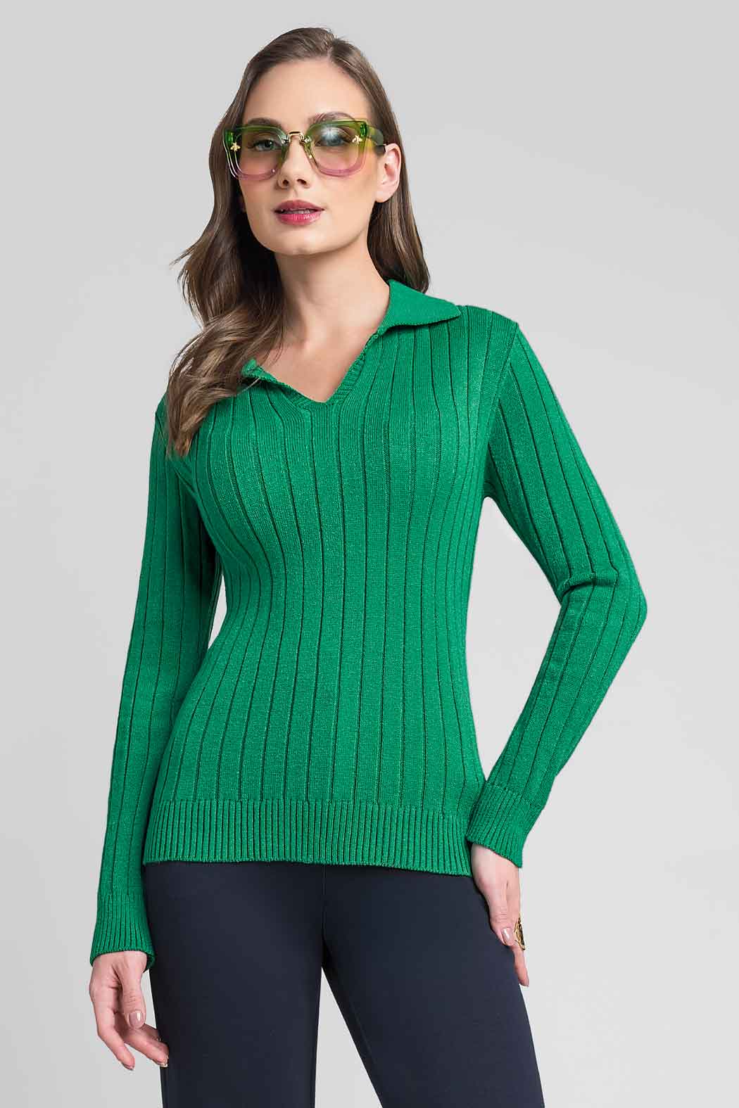 Sueter De Punto Con Cuello Sport