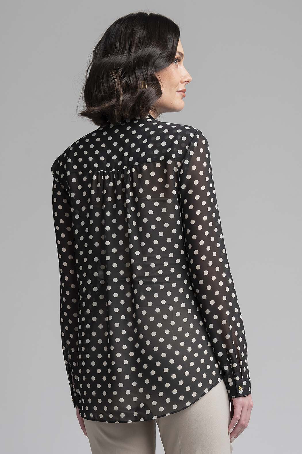 Blusa Con Estampado De Lunares