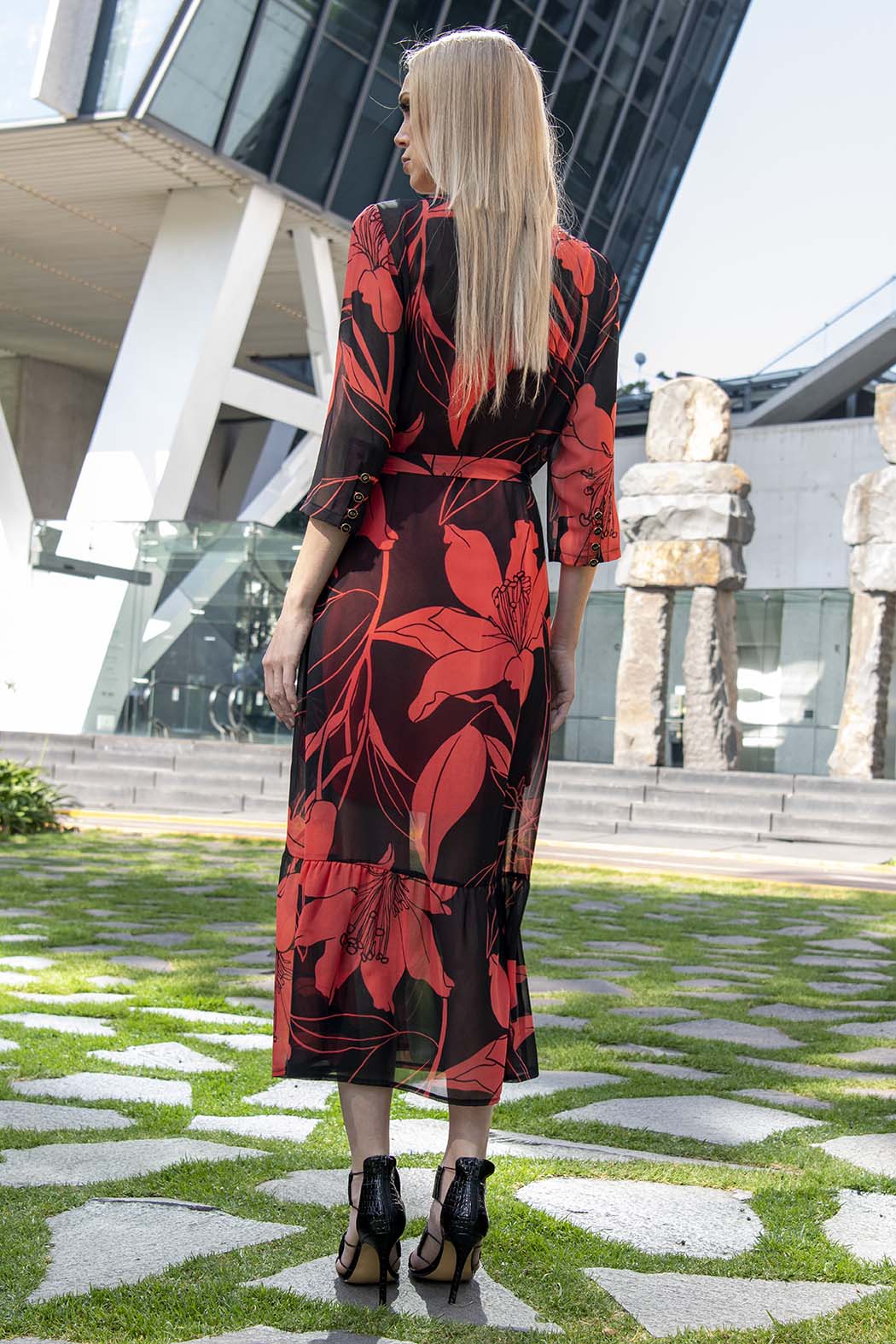 Vestido Con Estampado De Flores