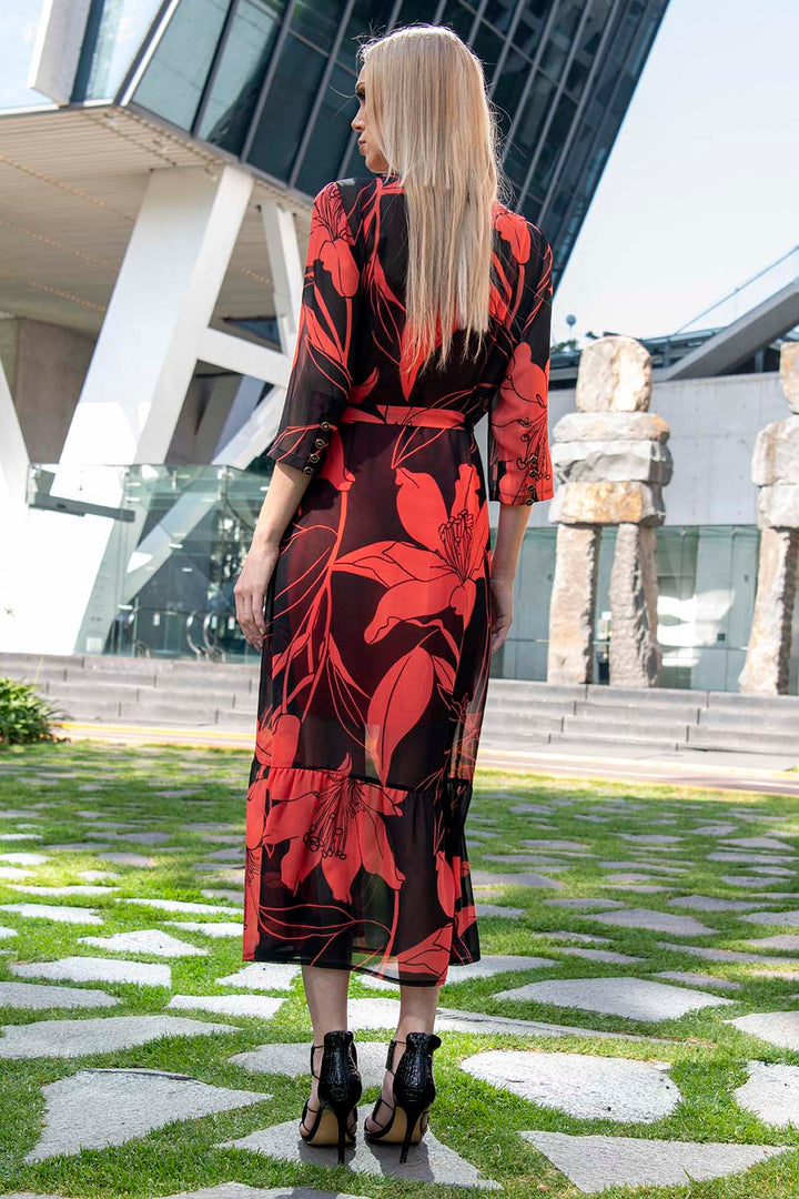 Vestido Con Estampado De Flores