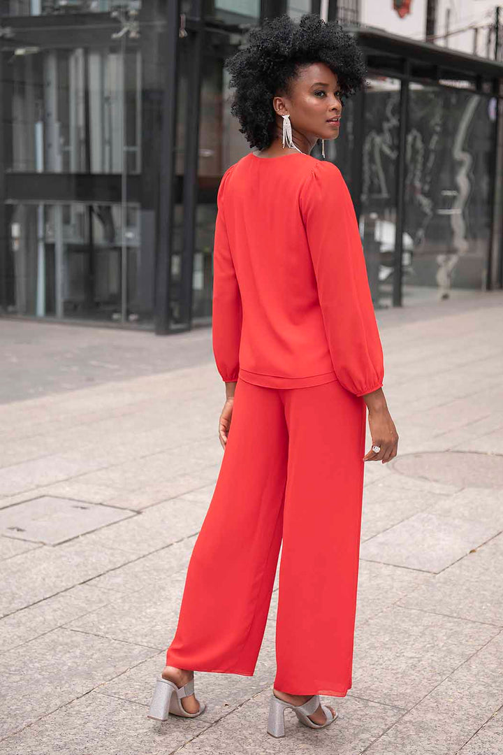 Conjunto De Pantalon Con Blusa Lisos