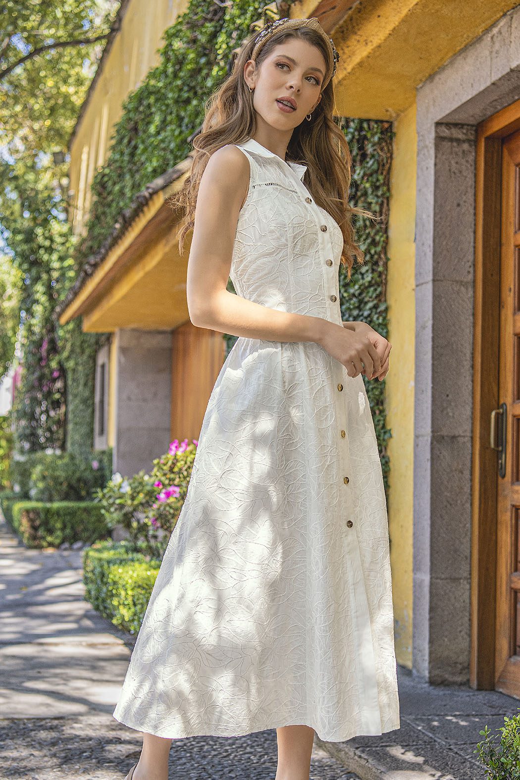 Vestido Camisero Con Botones Al Frente