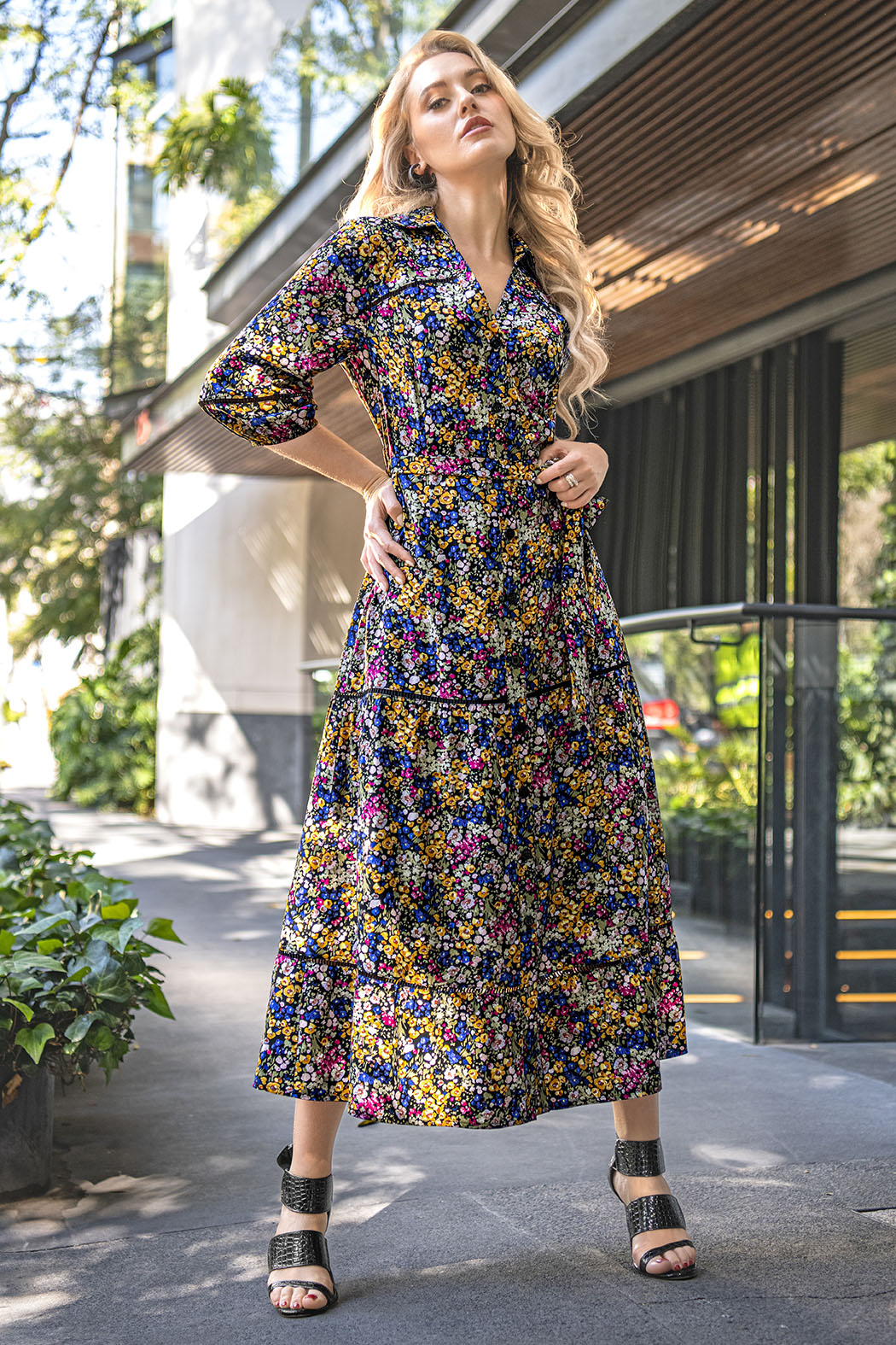 Vestido Estampado De Flores