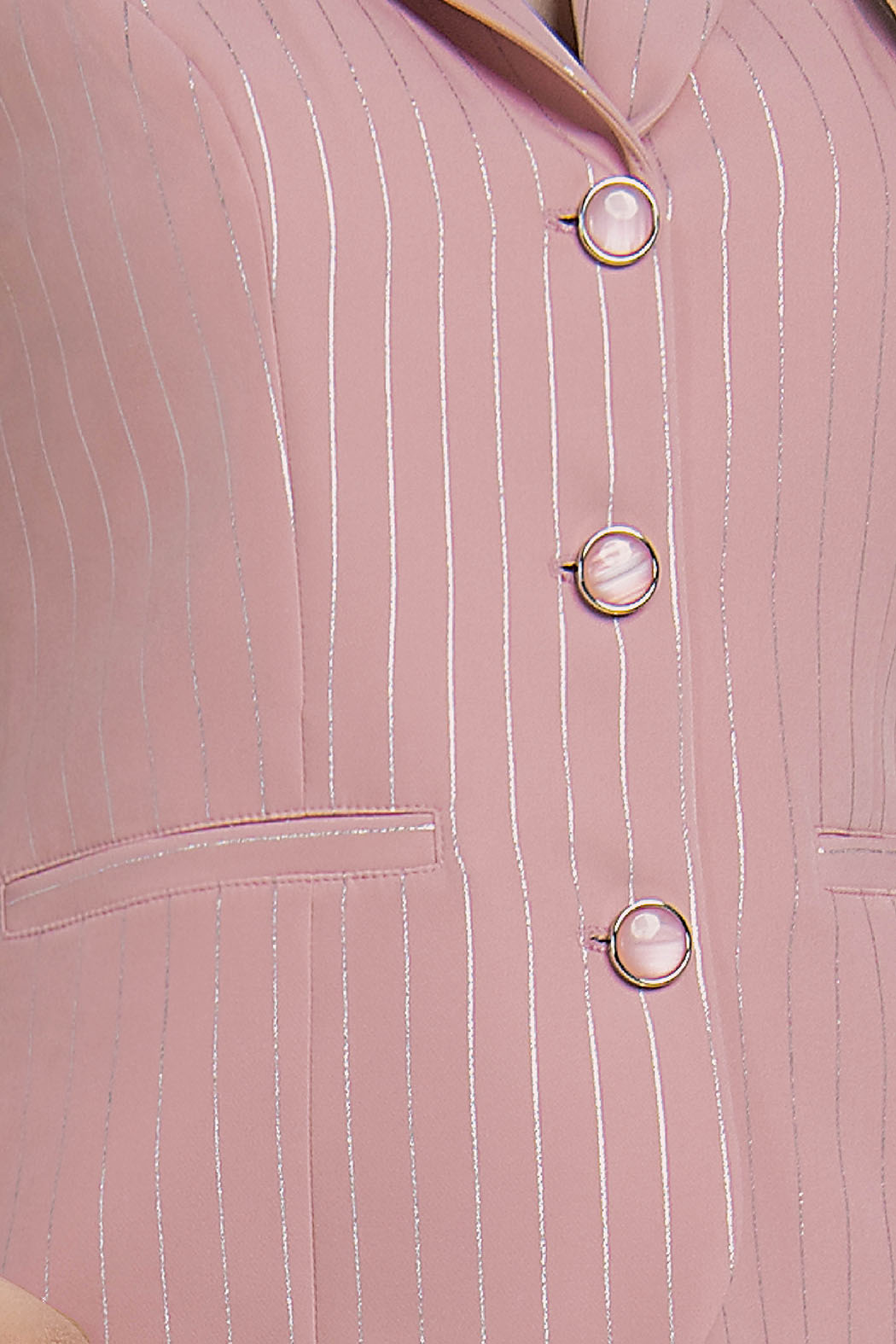 Conjunto De Pantalon Con Chaleco Y Botones Al Frente