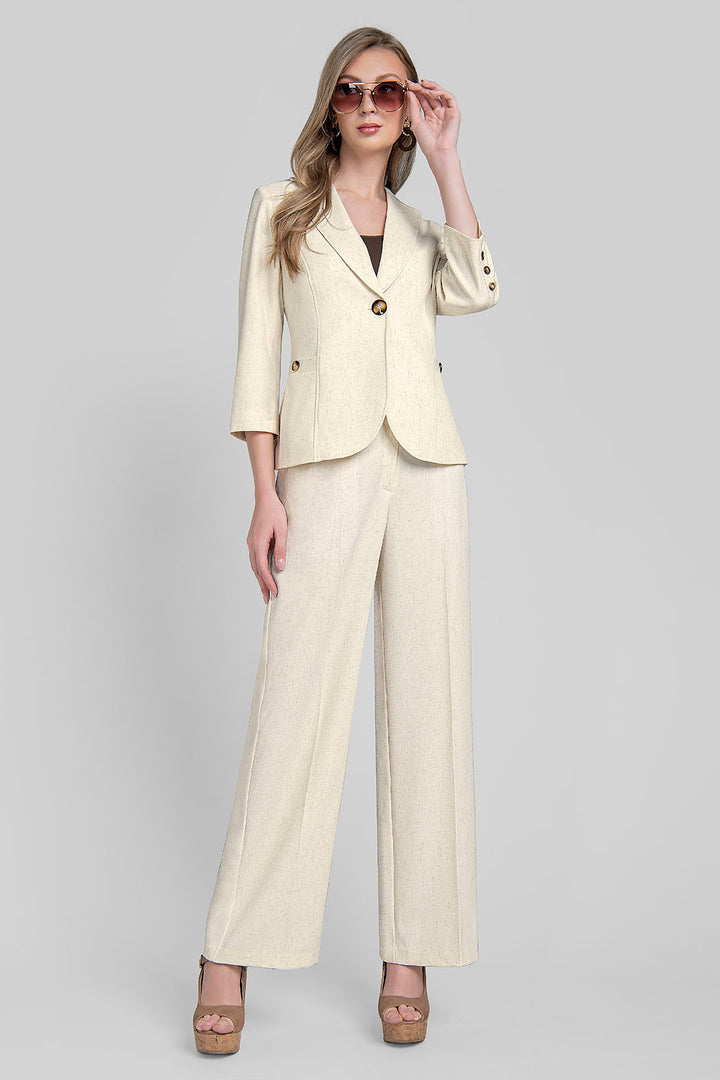 Conjunto De Pantalon Corte Ancho Con Saco