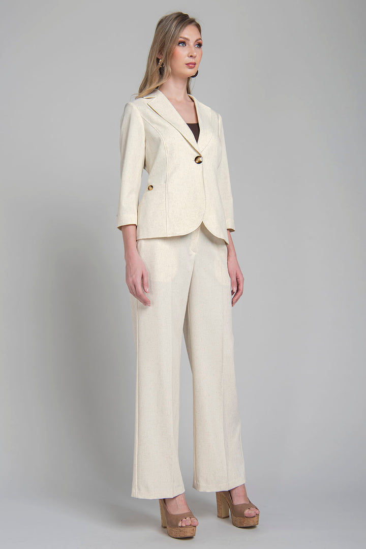 Conjunto De Pantalon Corte Ancho Con Saco