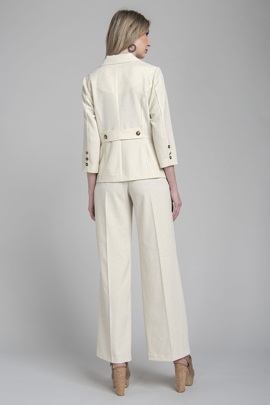 Conjunto De Pantalon Corte Ancho Con Saco