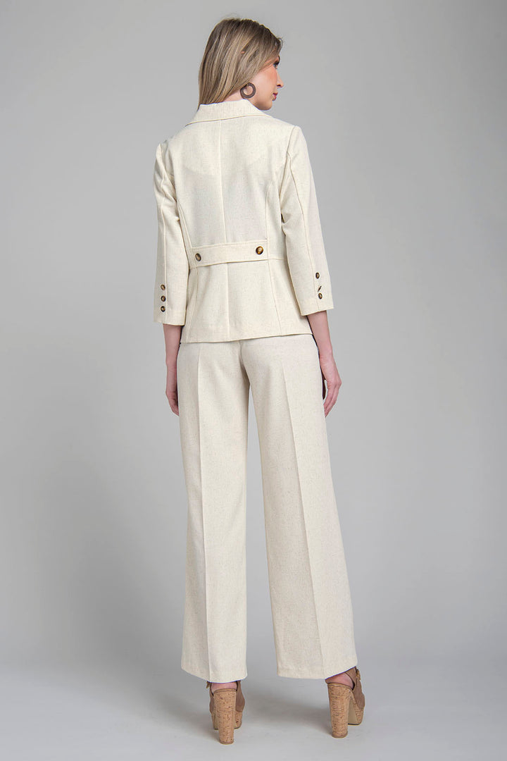 Conjunto De Pantalon Corte Ancho Con Saco