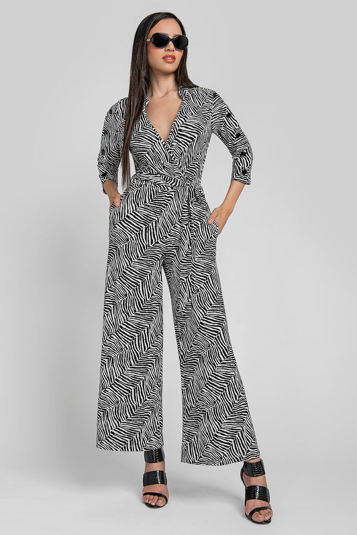 Jumpsuit Con Estampado De Cebra