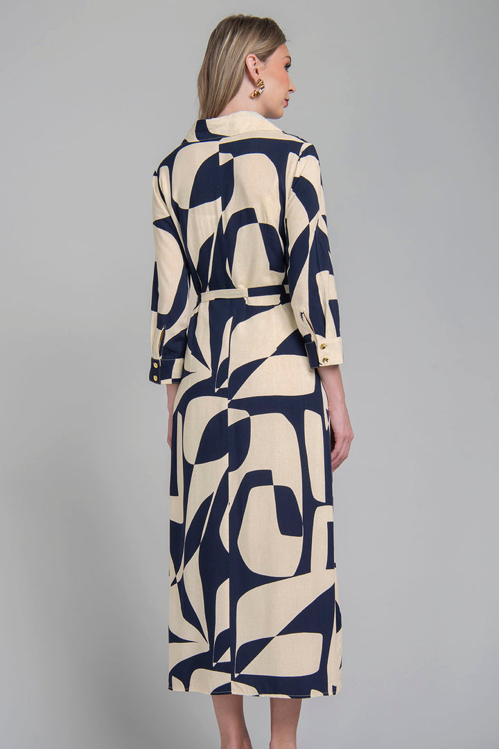Vestido Manga Larga Estampado