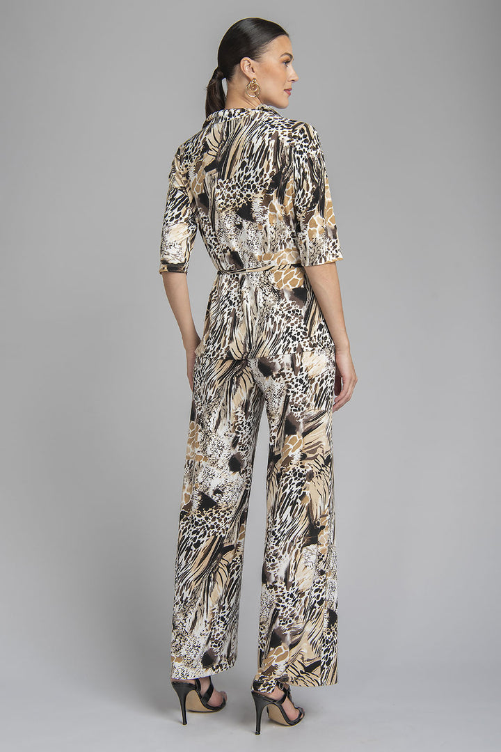 Conjunto De Pantalon Y Blusa Con Estampado De Animal Print