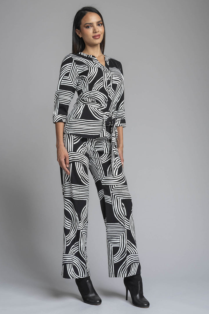 Conjunto De Pantalon Con Blusa Estampado