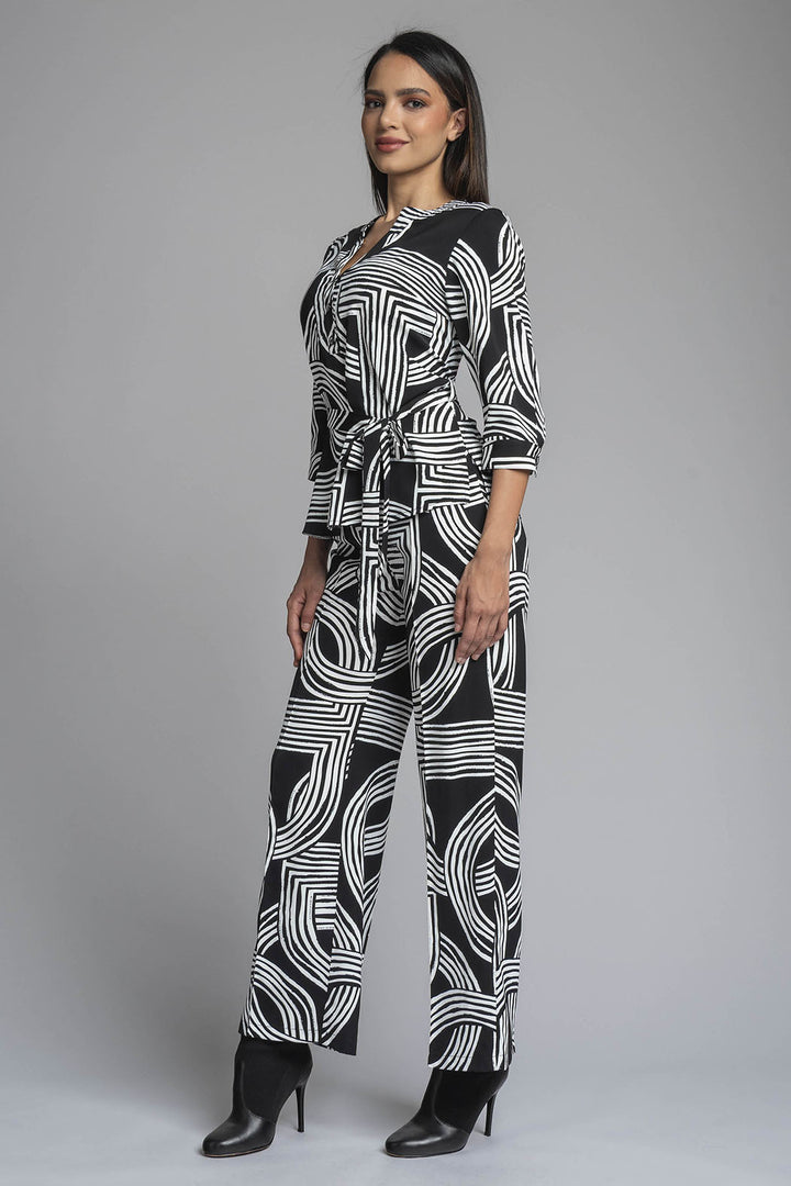 Conjunto De Pantalon Con Blusa Estampado
