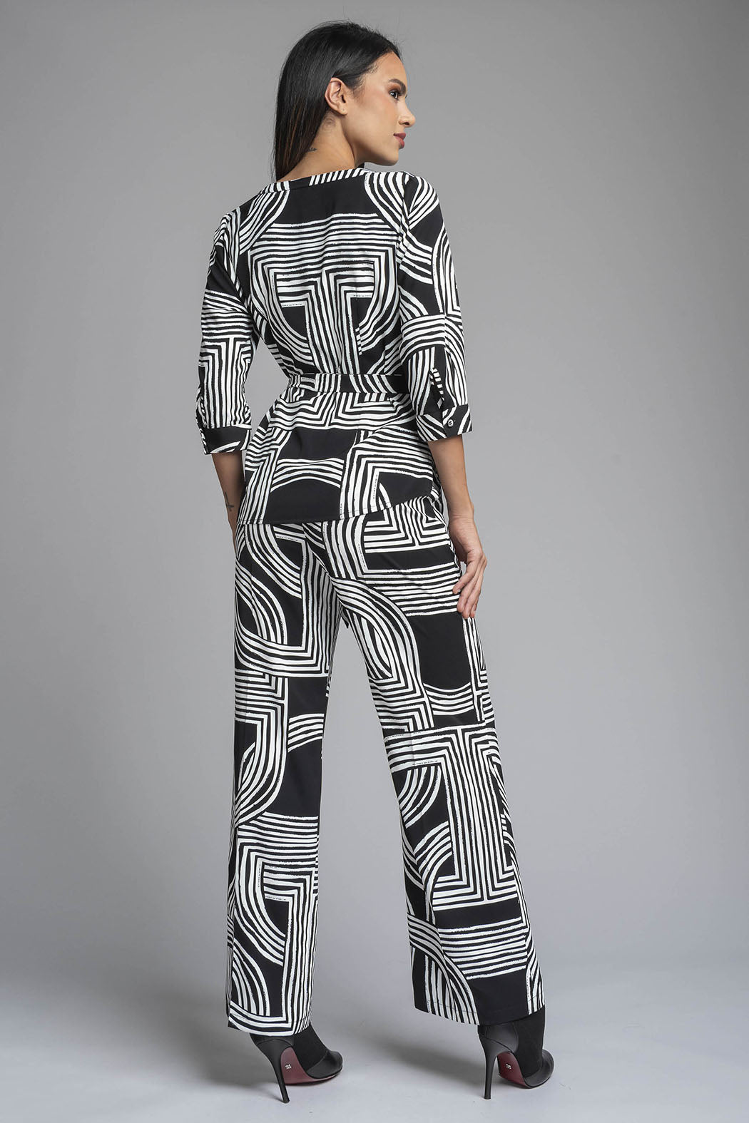 Conjunto De Pantalon Con Blusa Estampado