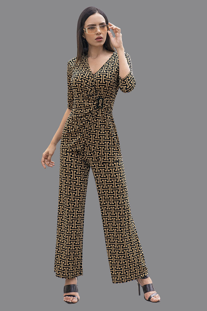 Conjunto De Pantalon Con Blusa Cruzada