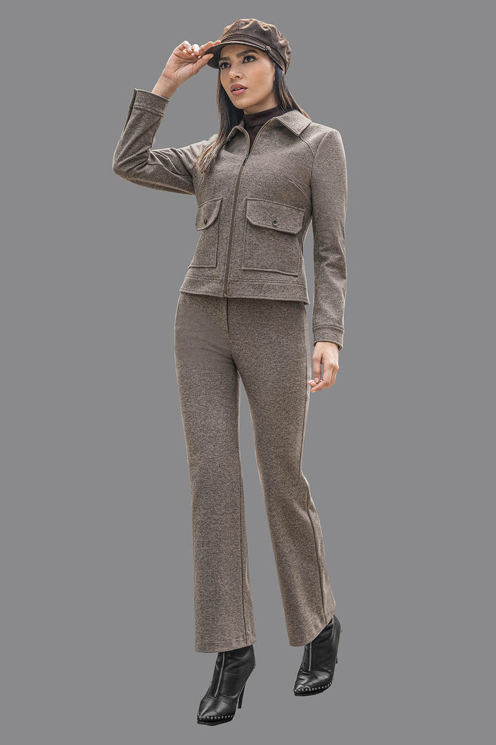 Conjunto De Pantalon Con Chamarra Corta