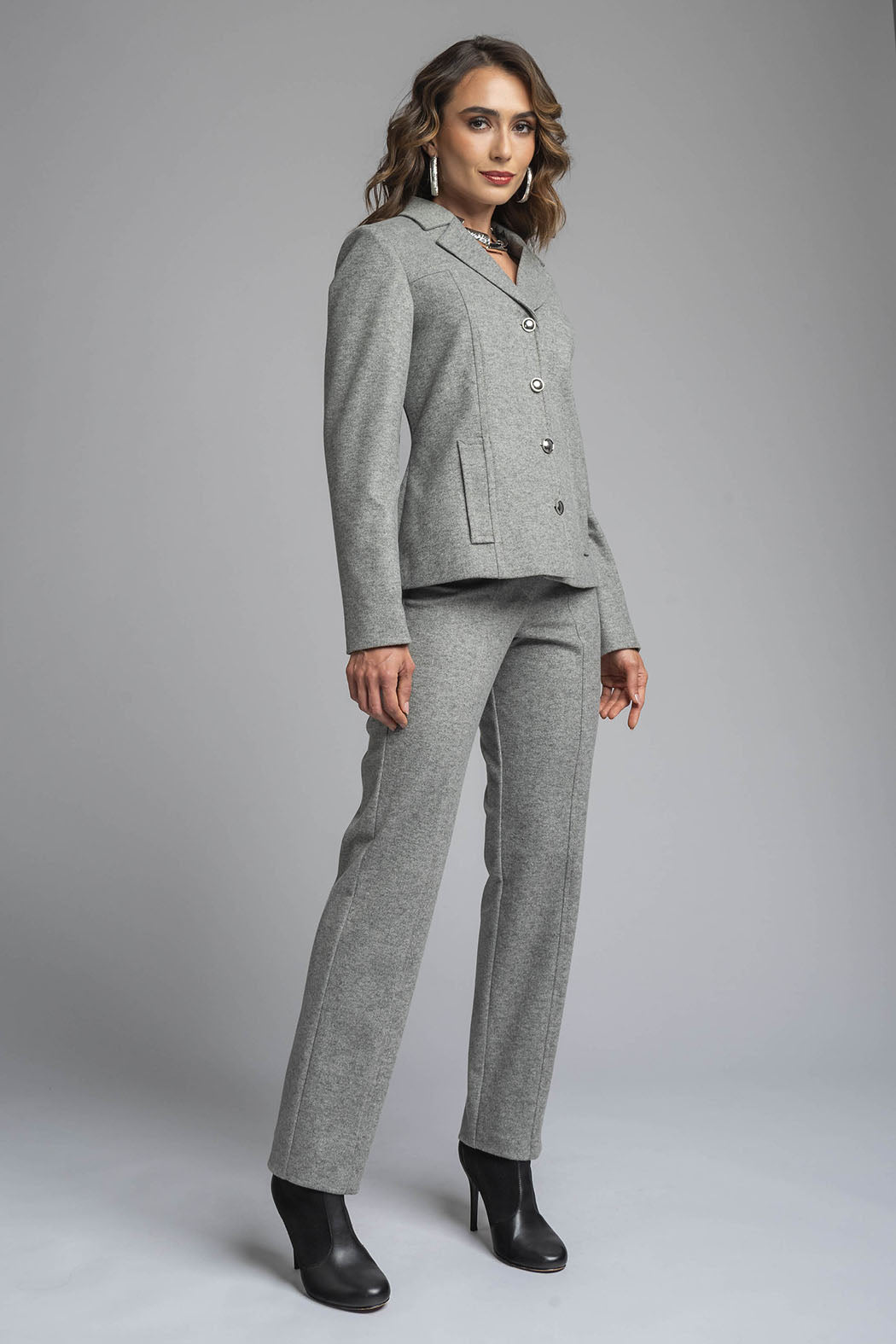 Conjunto De Pantalon Con Saco Liso