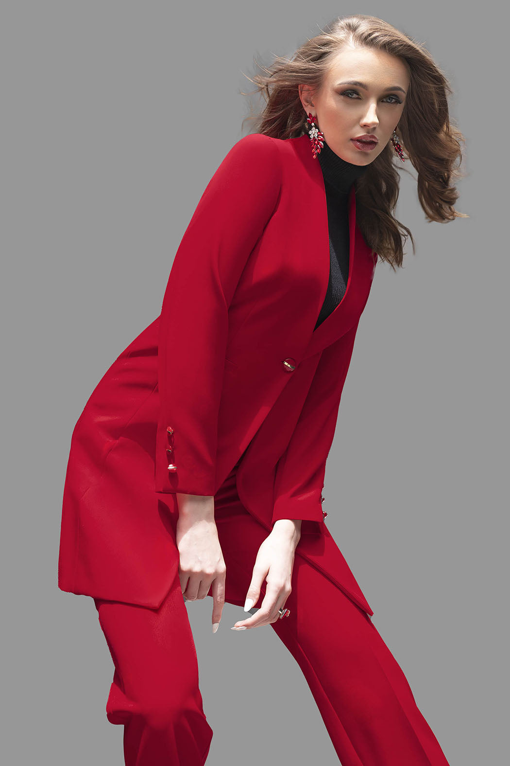 Conjunto De Pantalon Con Saco Largo