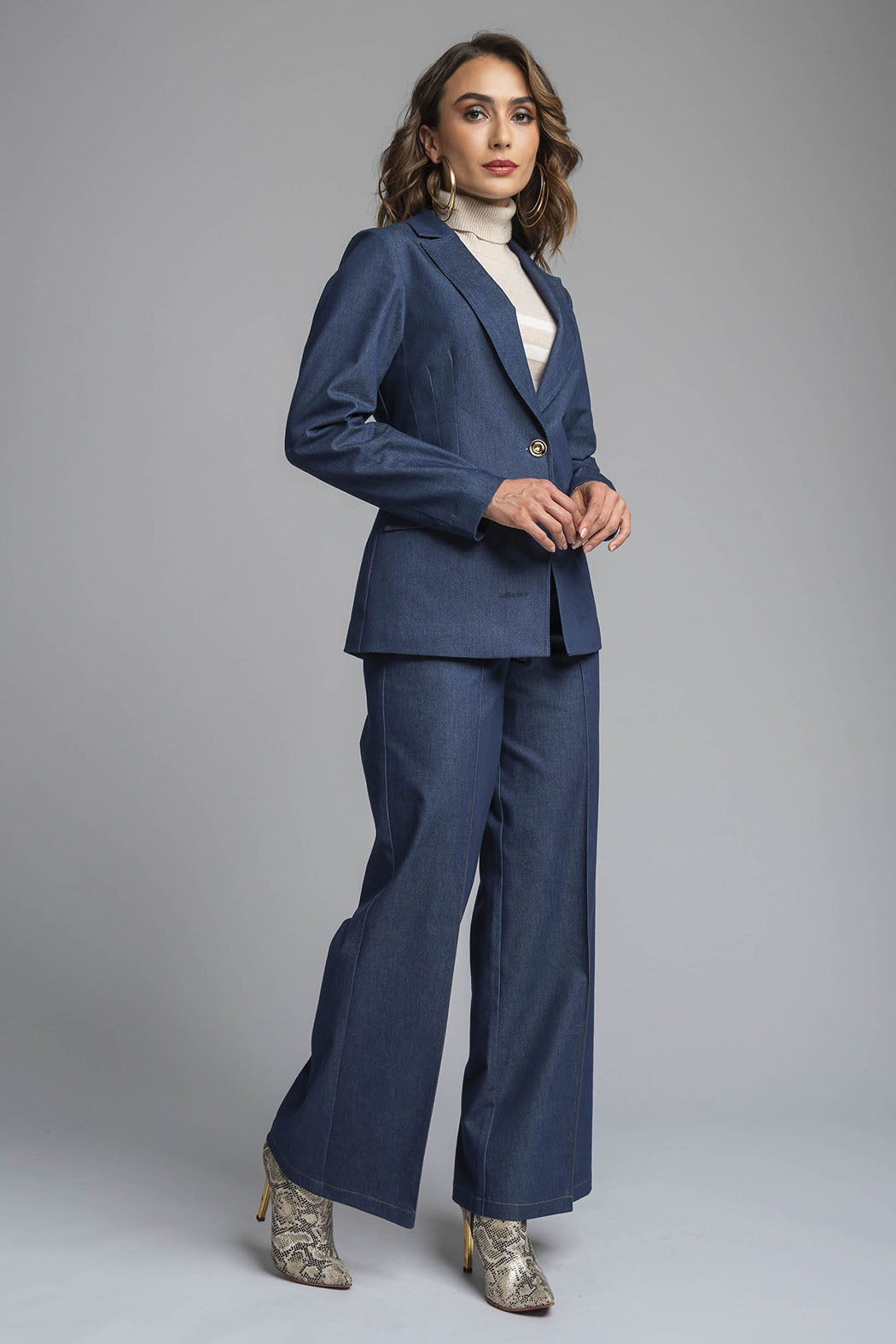 Conjunto De Pantalon Con Saco Liso