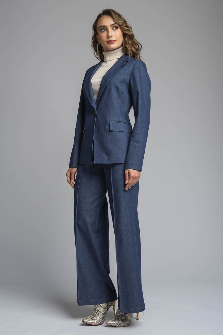 Conjunto De Pantalon Con Saco Liso