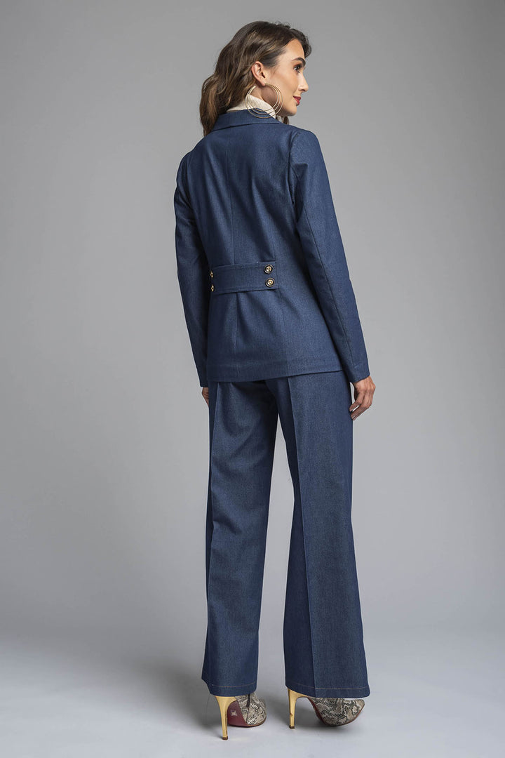 Conjunto De Pantalon Con Saco Liso