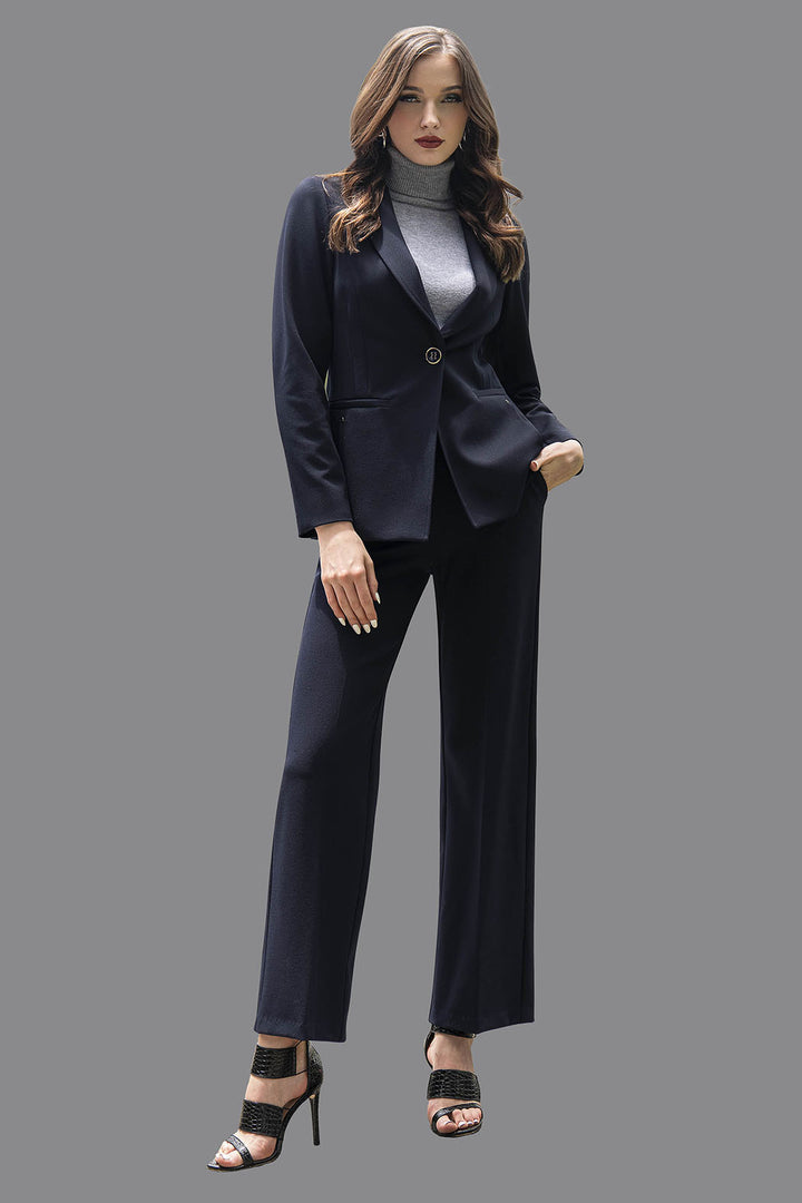 Conjunto De Pantalon Con Saco Y Boton Al Frente