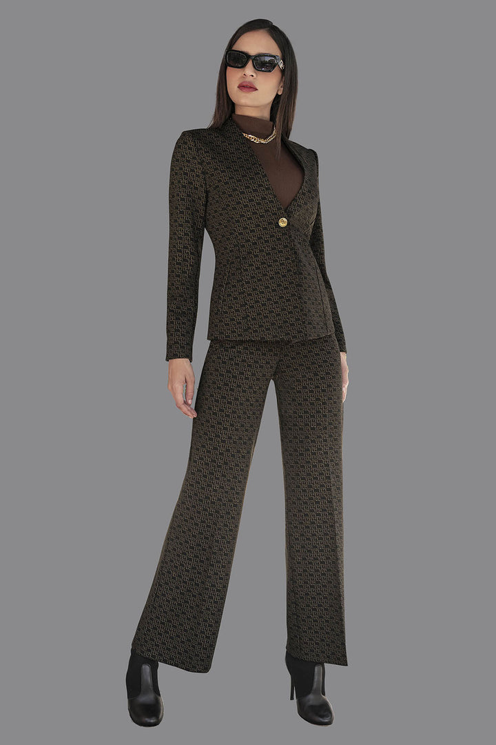 Conjunto De Pantalon Con Saco Estampado