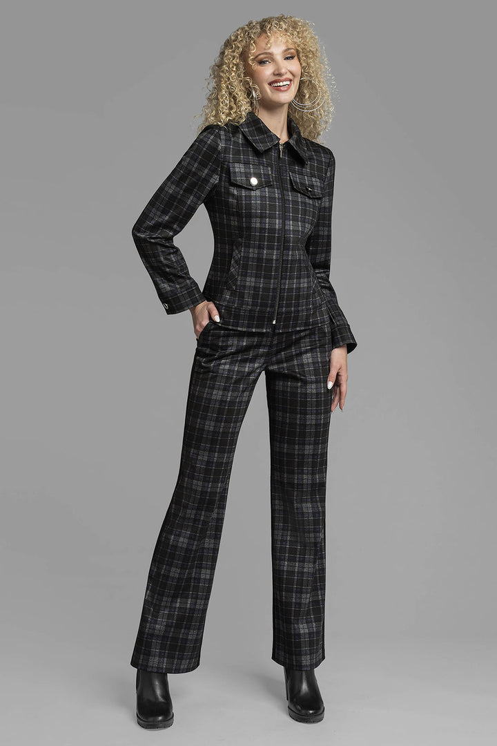 Conjunto De Pantalon Con Chamarra De Cuadros