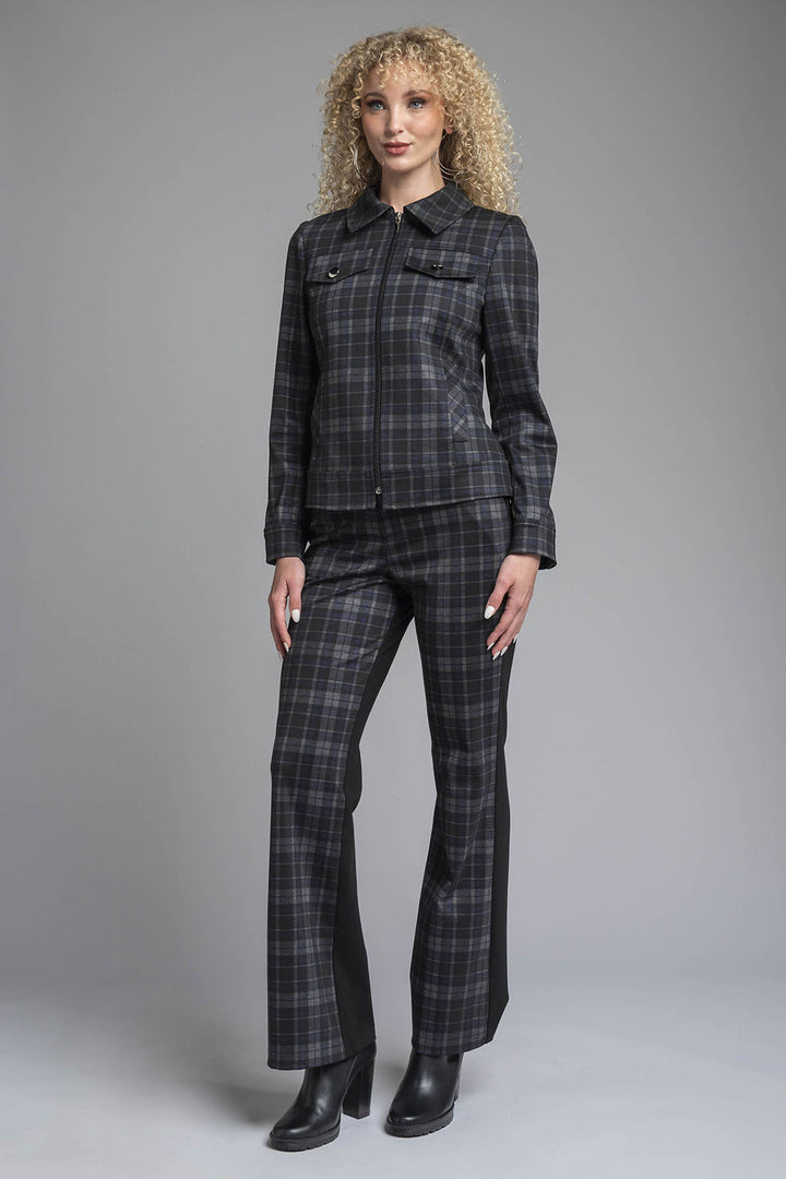 Conjunto De Pantalon Con Chamarra De Cuadros