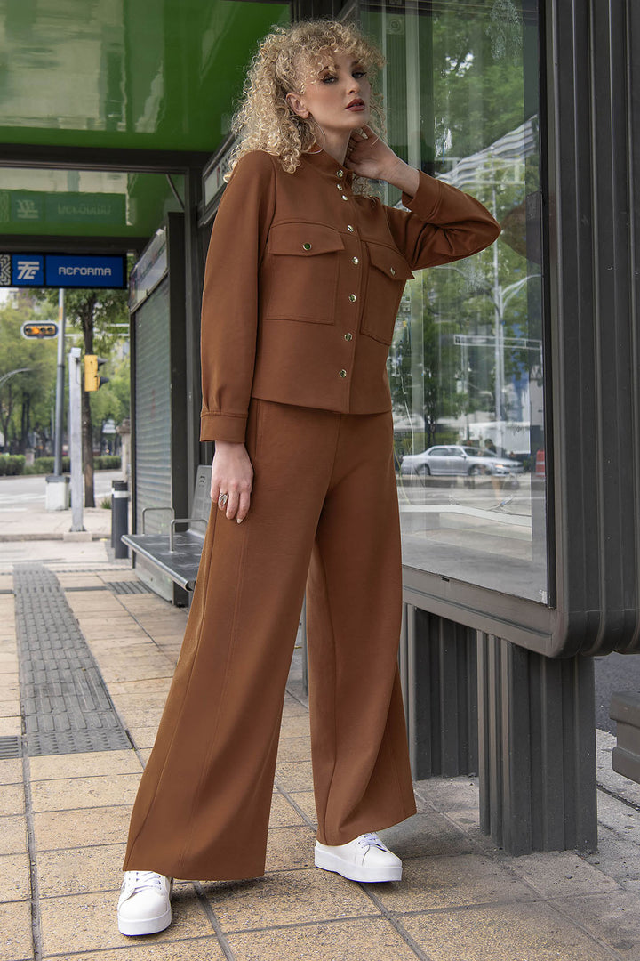 Conjunto De Pantalon Con Chamarra Liso