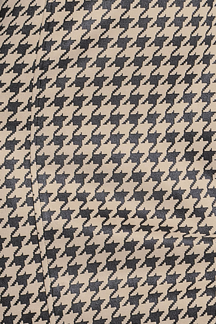 Vestido Estampado Pata De Gallo