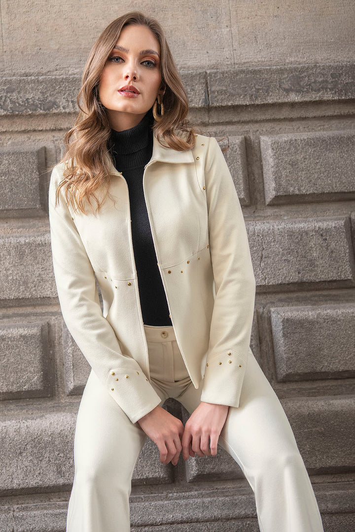 Conjunto De Pantalon Con Saco Corto