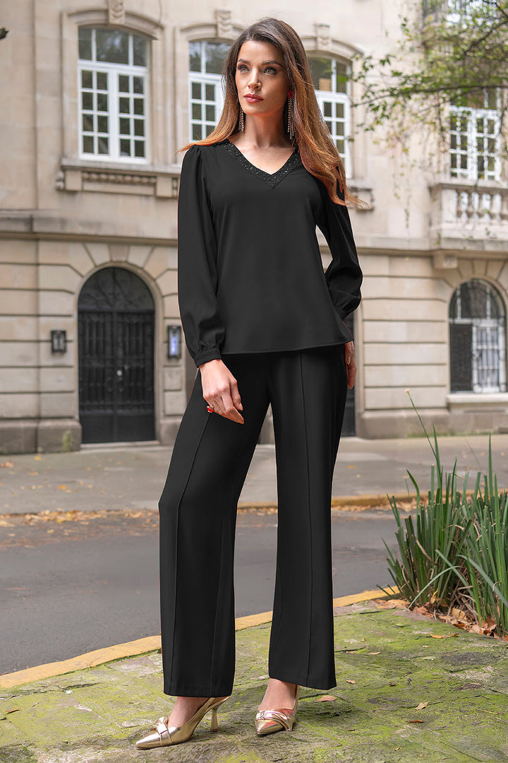 Conjunto De Pantalon Con Blusa