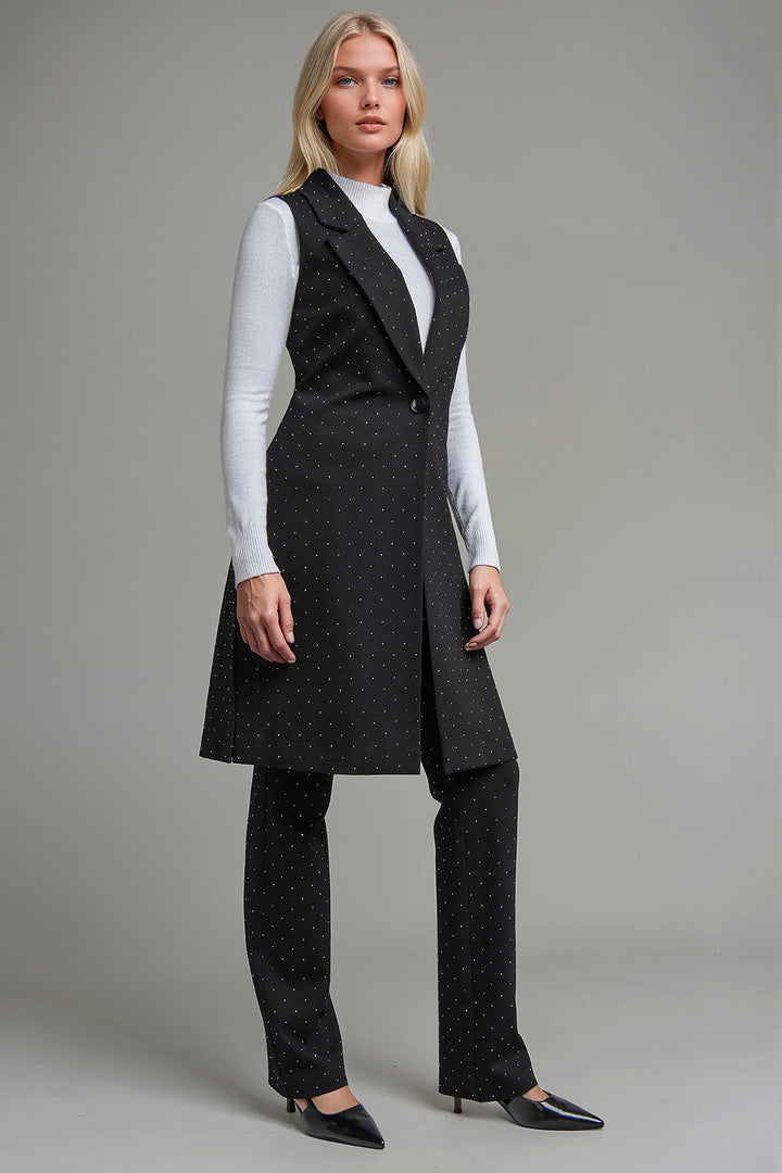 Conjunto De Pantalon Con Chaleco Largo