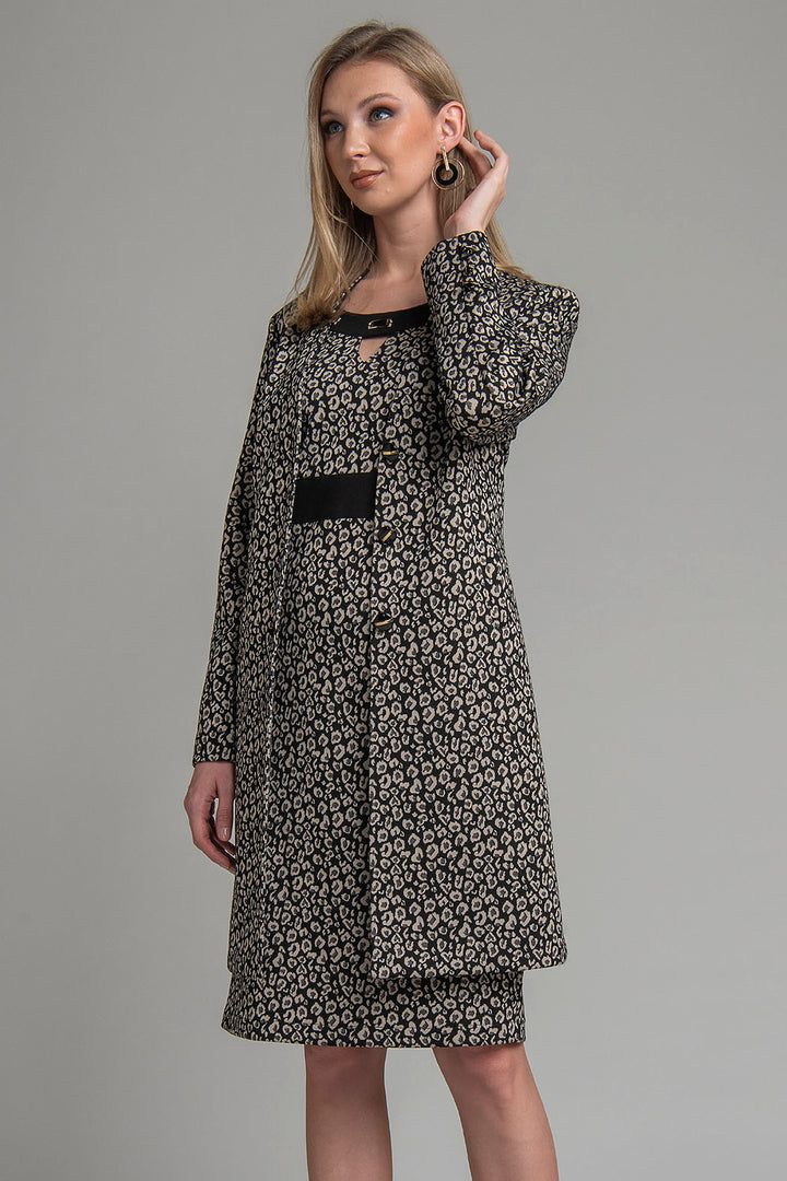 Vestido Con Saco Largo Estampado De Animal Print