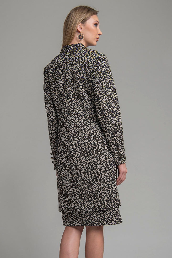 Vestido Con Saco Largo Estampado De Animal Print