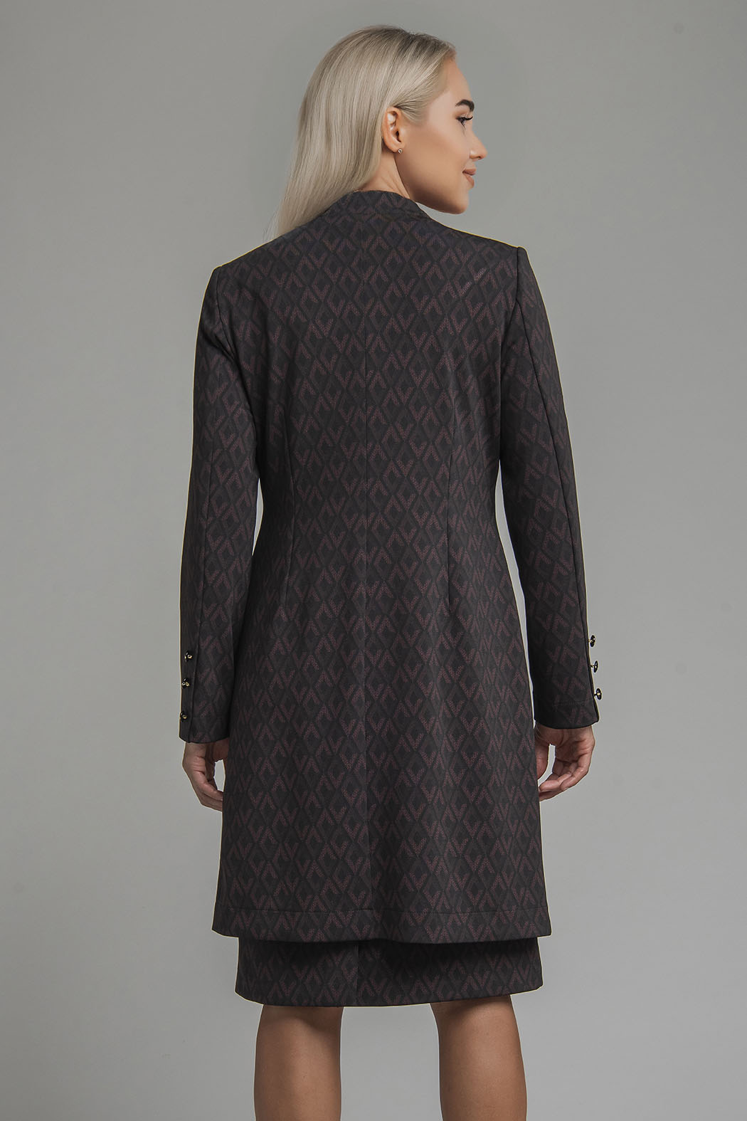 Vestido Con Saco Largo Estampado