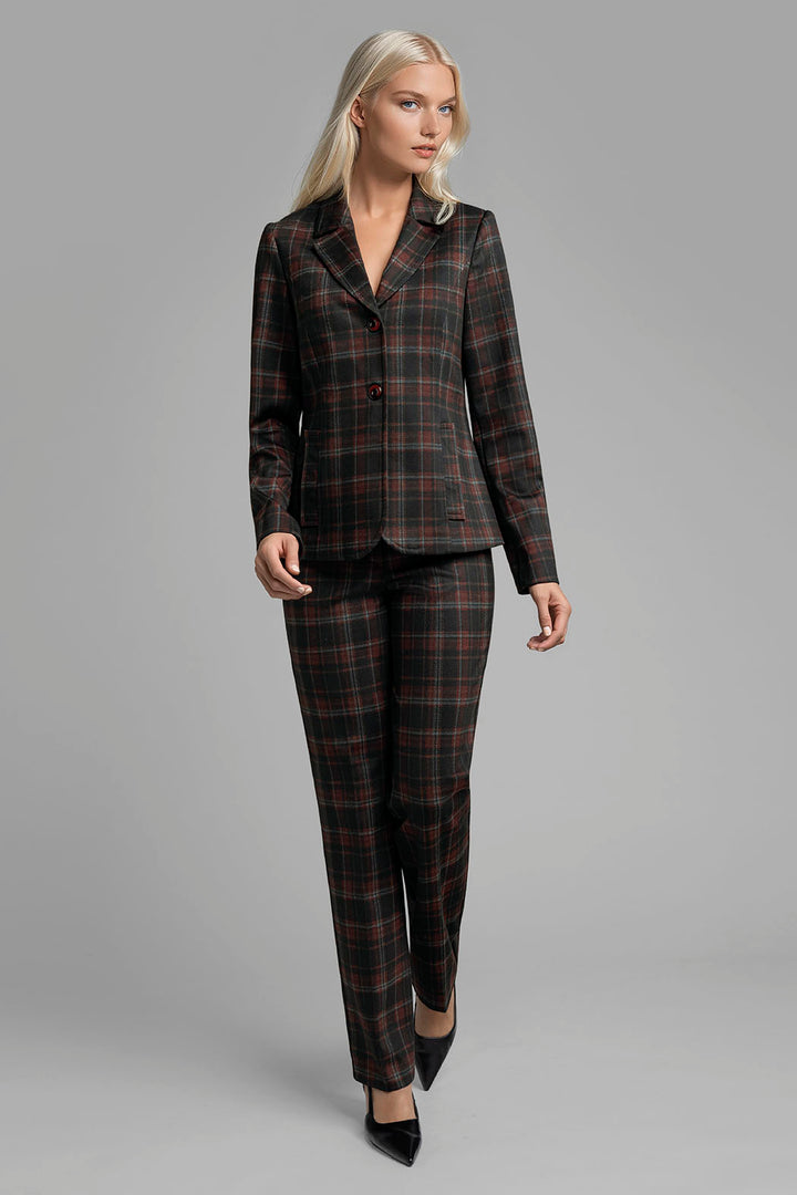 Conjunto De Pantalon Con Saco De Cuadros