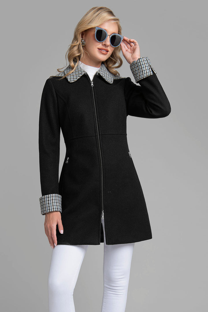 Abrigo Largo Con Cierre En Bolsas Y Frente