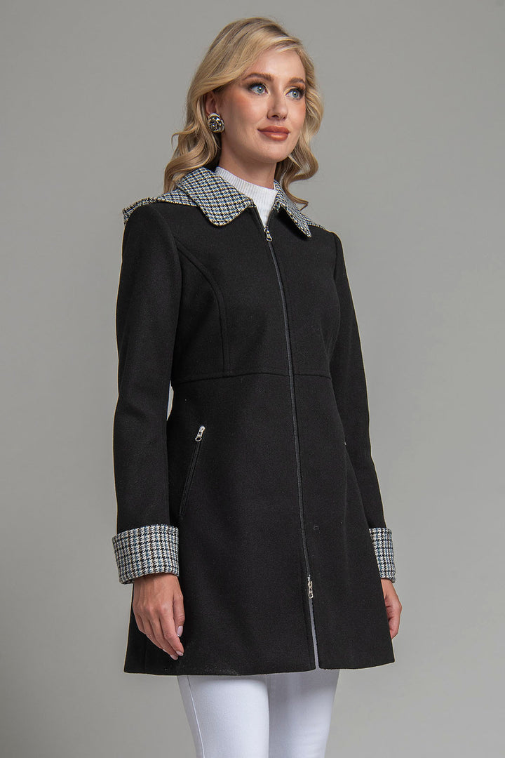 Abrigo Largo Con Cierre En Bolsas Y Frente