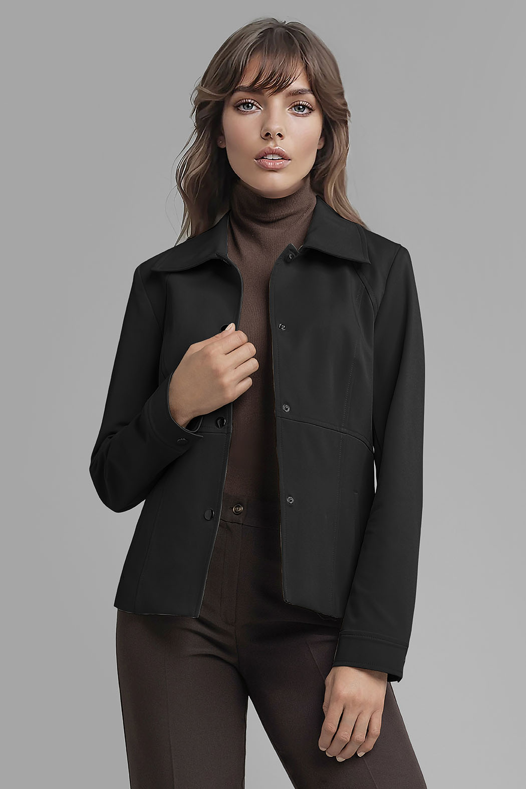 Chamarra Corta Con Broches