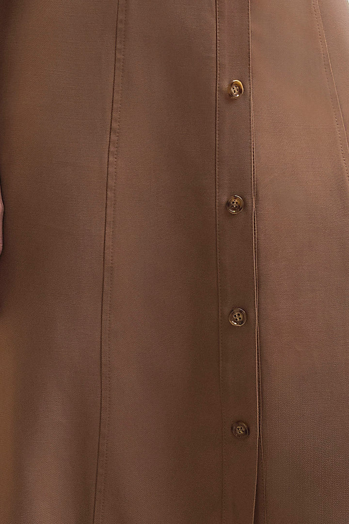 Vestido Camisero De Manga Larga